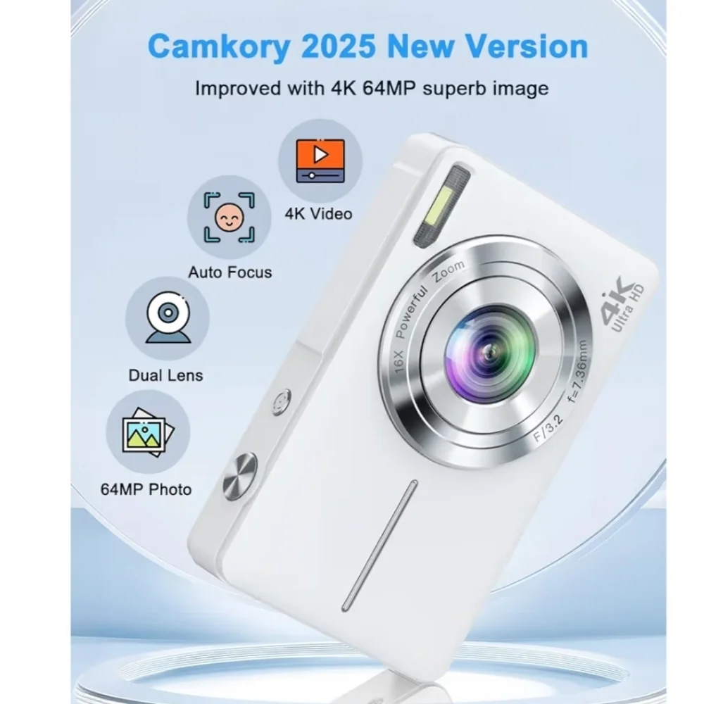 4K Digital Camera White